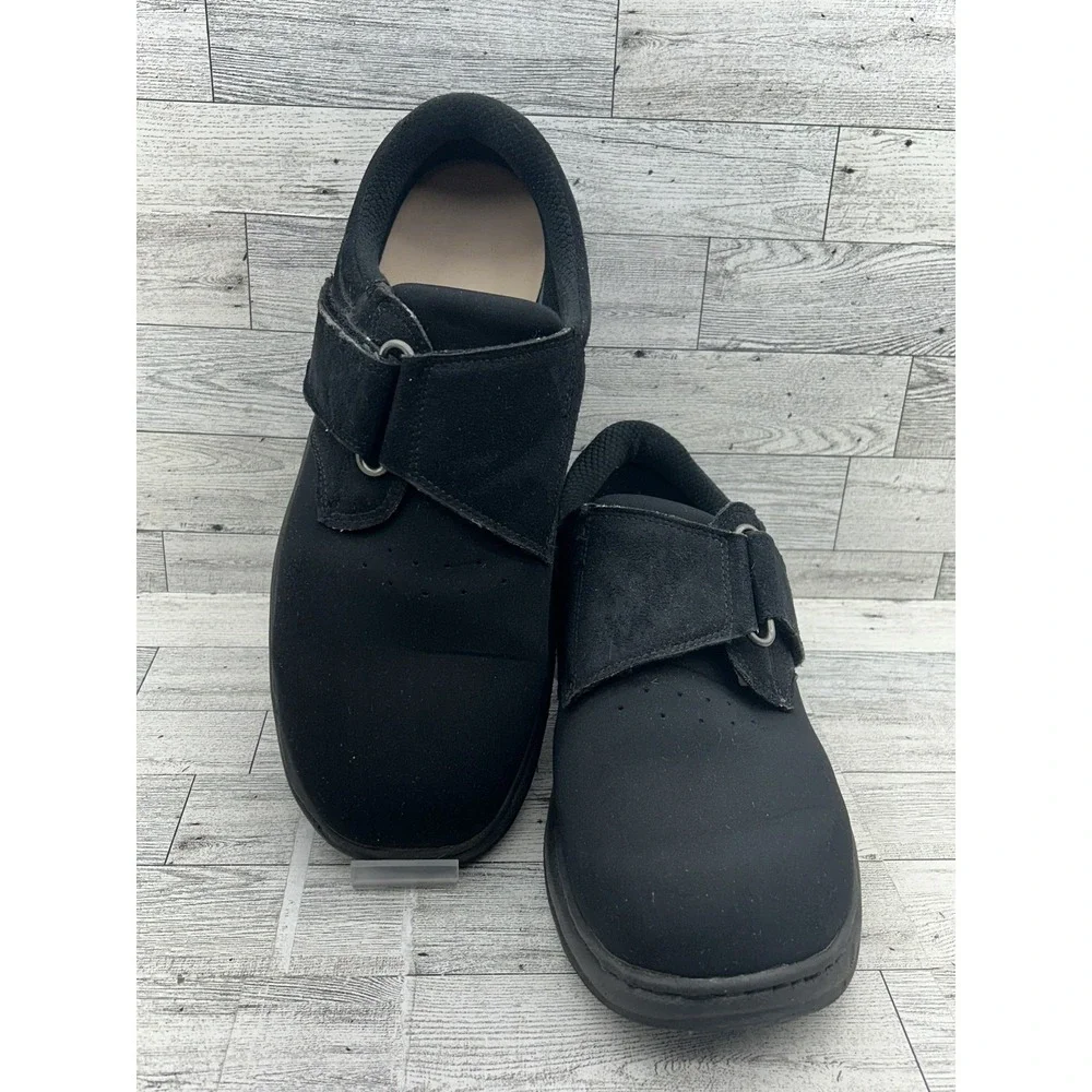 OrthoFeet Shoes Mens Size 11 Black Diabetic Orthopedic Walking‎ Comfort